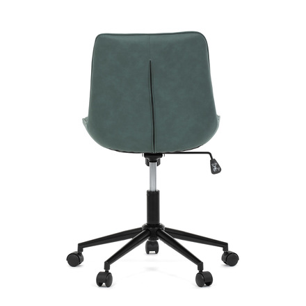 Kancelářská židle Autronic zelená látka v dekoru broušené kůže, černý kovový kříž (KA-V3120 GRN3) (7)