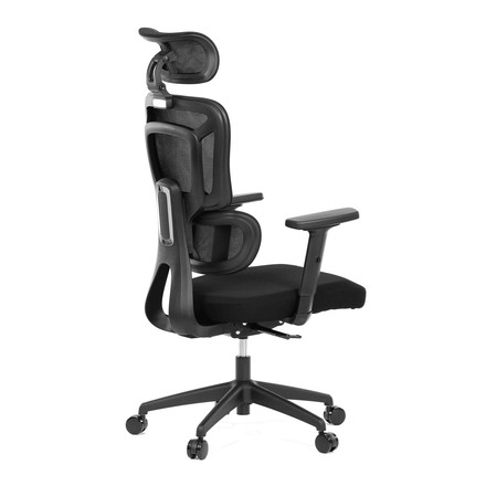 Kancelářská židle Autronic černá síťovina, posuvný opěrák, plastový kříž, kolečka na tvrdé podlahy, 4D područky (KA-Y358 BK) (9)