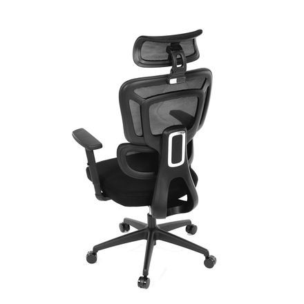 Kancelářská židle Autronic černá síťovina, posuvný opěrák, plastový kříž, kolečka na tvrdé podlahy, 4D područky (KA-Y358 BK) (17)
