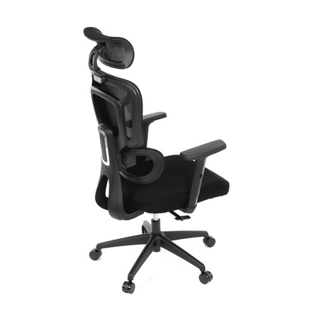 Kancelářská židle Autronic černá síťovina, posuvný opěrák, plastový kříž, kolečka na tvrdé podlahy, 4D područky (KA-Y358 BK) (20)
