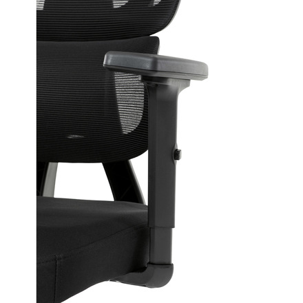 Kancelářská židle Autronic černá síťovina, posuvný opěrák, plastový kříž, kolečka na tvrdé podlahy, 4D područky (KA-Y358 BK) (27)