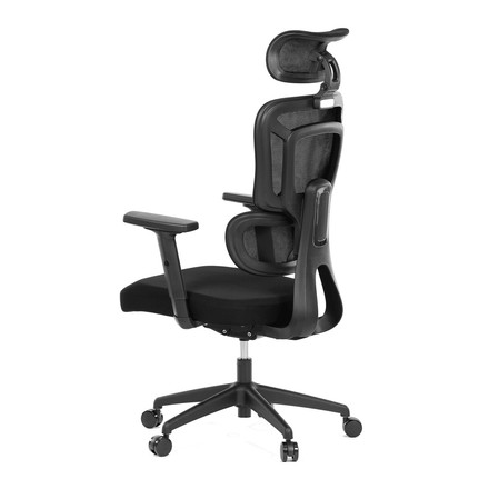 Kancelářská židle Autronic černá síťovina, posuvný opěrák, plastový kříž, kolečka na tvrdé podlahy, 4D područky (KA-Y358 BK) (5)