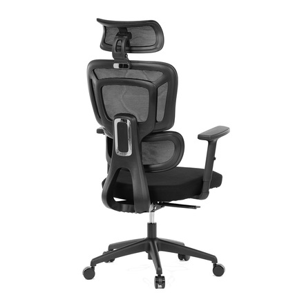 Kancelářská židle Autronic černá síťovina, posuvný opěrák, plastový kříž, kolečka na tvrdé podlahy, 4D područky (KA-Y358 BK) (8)