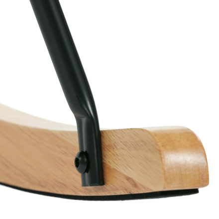 Houpací křeslo Autronic potah růžová látka, dřevěné nohy, masiv kaučukovník (AK-371 PINK2) (33)