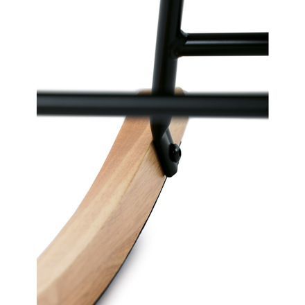 Houpací křeslo Autronic potah růžová látka, dřevěné nohy, masiv kaučukovník (AK-371 PINK2) (37)