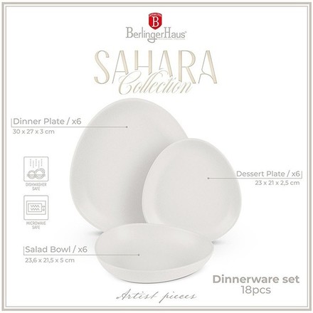Jídelní sada talířů Berlingerhaus BH-10020 18 ks Sahara Collection (2)
