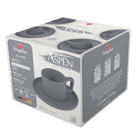 Sada hrnků na espresso Berlingerhaus BH-10018 4 ks 100 ml Aspen Collection (1)