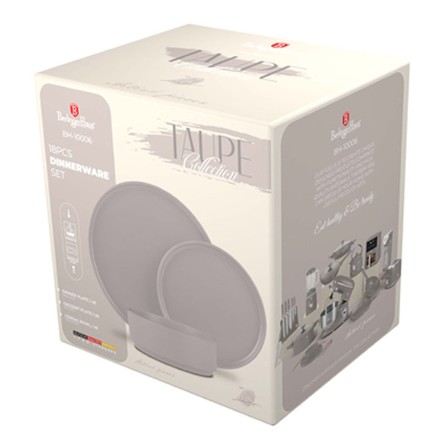Jídelní sada talířů Berlingerhaus BH-10006 18 ks Taupe Collection (3)