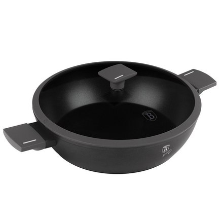 Pánev hluboká s titanovým povrchem Berlingerhaus BH-8129 s poklicí 30 cm Antracit Collection (2)