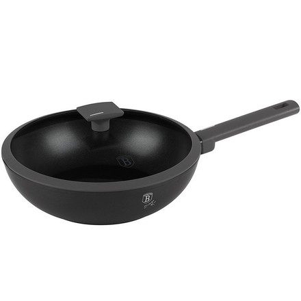 WOK pánev s poklicí s titanovým povrchem Berlingerhaus BH-8124 28 cm Antracit Collection