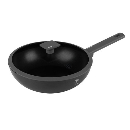 WOK pánev s poklicí s titanovým povrchem Berlingerhaus BH-8124 28 cm Antracit Collection (2)