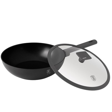 WOK pánev s poklicí s titanovým povrchem Berlingerhaus BH-8124 28 cm Antracit Collection (4)