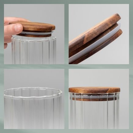 Zásobní dóza Kela KL-15285 Dorothea sklo transparentní 27,0cm 9,0cm 1,5l (4)