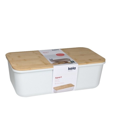Chlebník Kela KL-12638 Apart plast / dřevo bílá (7)