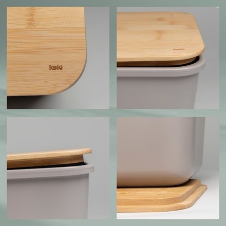 Chlebník Kela KL-12637 Apart plast světle šedý (4)