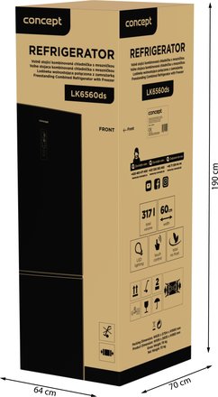Kombinovaná chladnička Concept LK6560ds TITANIA (13)