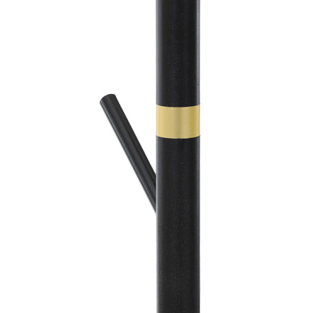 Věšák Autronic Věšák dřevěný stojanový, masiv bambus, černá + zlatá barva (DR-N1006 BK) (4)
