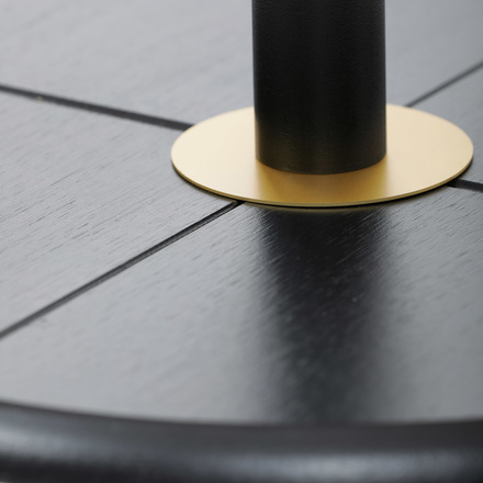 Věšák Autronic Věšák dřevěný stojanový, masiv bambus, černá + zlatá barva (DR-N1006 BK) (5)