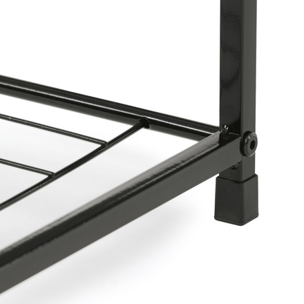 Botník Autronic Botník, 2 police, MDF, dekor staré dřevo sonoma, černý kov (GD-413 OLW) (28)