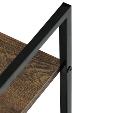 Regál Autronic Regál, 5 polic, dekor staré dřevo, MDF, černý lak (GD-225 OLW) (28)