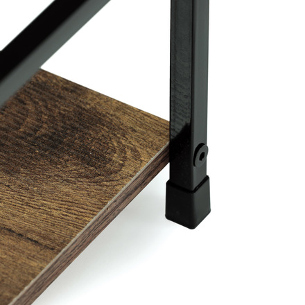 Regál Autronic Regál, 5 polic, dekor staré dřevo, MDF, černý lak (GD-225 OLW) (31)