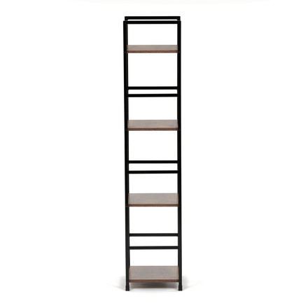 Regál Autronic Regál, 4 police, dekor staré dřevo, MDF, černý lak (GD-214 OLW) (10)