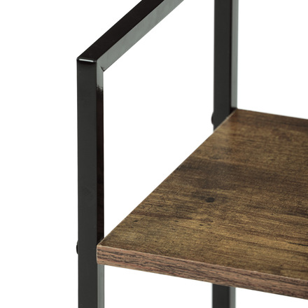 Regál Autronic Regál, 4 police, dekor staré dřevo, MDF, černý lak (GD-214 OLW) (25)