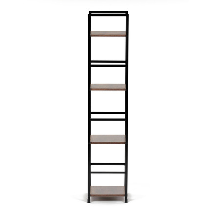 Regál Autronic Regál, 4 police, dekor staré dřevo, MDF, černý lak (GD-214 OLW) (4)