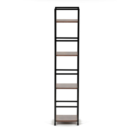 Regál Autronic Regál, 4 police, dekor staré dřevo, MDF, černý lak (GD-214 OLW) (4)