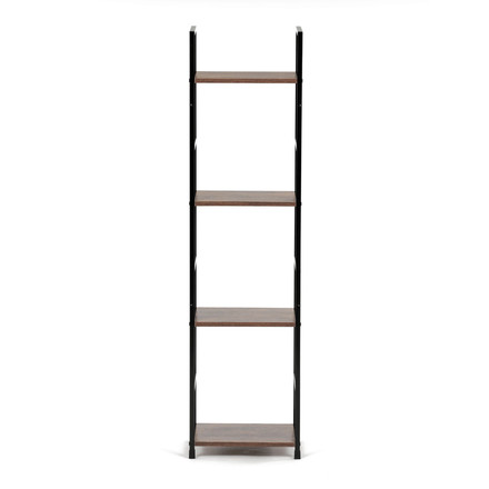 Regál Autronic Regál, 4 police, dekor staré dřevo, MDF, černý lak (GD-214 OLW) (7)