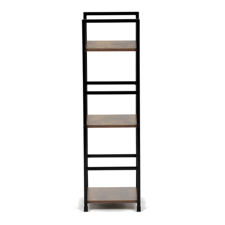 Regál Autronic Regál, 3 police, dekor staré dřevo, MDF, černý lak (GD-213 OLW) (10)