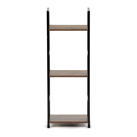 Regál Autronic Regál, 3 police, dekor staré dřevo, MDF, černý lak (GD-213 OLW) (1)