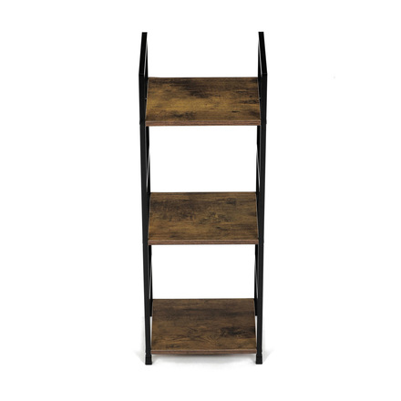 Regál Autronic Regál, 3 police, dekor staré dřevo, MDF, černý lak (GD-213 OLW) (19)