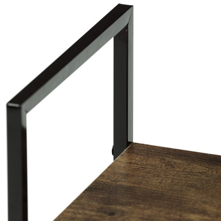 Regál Autronic Regál, 3 police, dekor staré dřevo, MDF, černý lak (GD-213 OLW) (26)