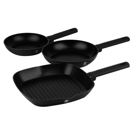 Sada pánví s titanovým povrchem Berlingerhaus BH-8196 3 ks Matte Black Collection