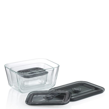 Dóza na potraviny Kela KL-12643 skladovací Aurelia sklo 14,0x10,0x6,5cm 0,4l (1)