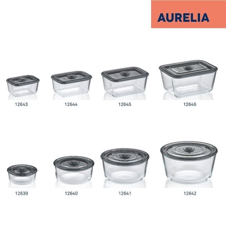 Dóza na potraviny Kela KL-12643 skladovací Aurelia sklo 14,0x10,0x6,5cm 0,4l (7)