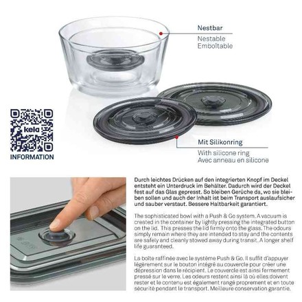 Dóza na potraviny Kela KL-12640 skladovací Aurelia sklo 6,5cm 15,5cm 0,7l (3)