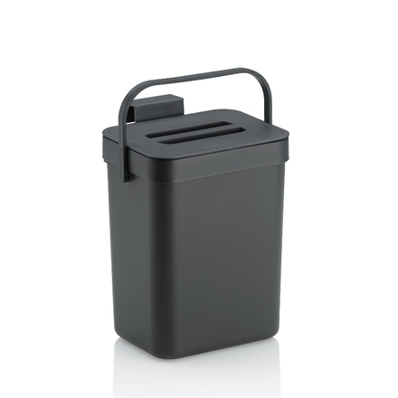 Odpadkový koš Kela KL-12138 na bio odpad Paulo plastový tmavě šedý 15,5x12,0x20,5cm 2,3l