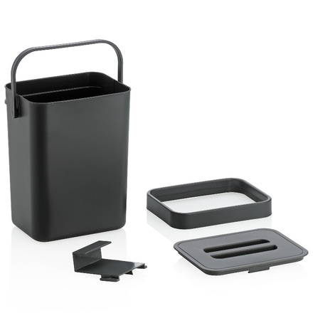 Odpadkový koš Kela KL-12138 na bio odpad Paulo plastový tmavě šedý 15,5x12,0x20,5cm 2,3l (6)