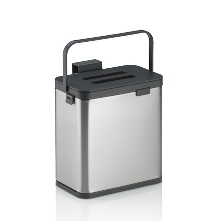 Odpadkový koš Kela KL-12129 na bio odpad Plata nerez matná stříbrná 20,5x13,0x21,0cm 2,1l