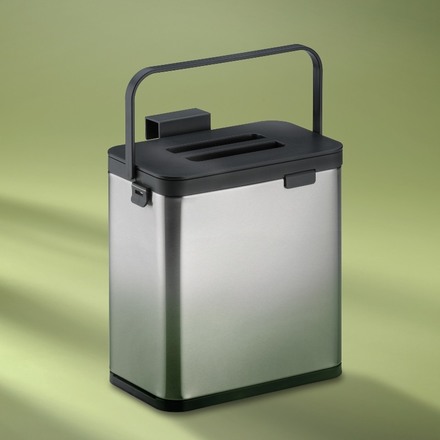 Odpadkový koš Kela KL-12129 na bio odpad Plata nerez matná stříbrná 20,5x13,0x21,0cm 2,1l (9)