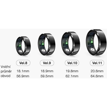 Chytrý prsten Aligator Smart Ring Black velikost 11 (7)