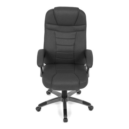 Kancelářské křeslo Autronic černá látka, šedý plastový kříž, kolečka na tvrdé podlahy (KA-C713 BK2) (13)