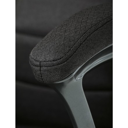 Kancelářské křeslo Autronic černá látka, šedý plastový kříž, kolečka na tvrdé podlahy (KA-C713 BK2) (28)