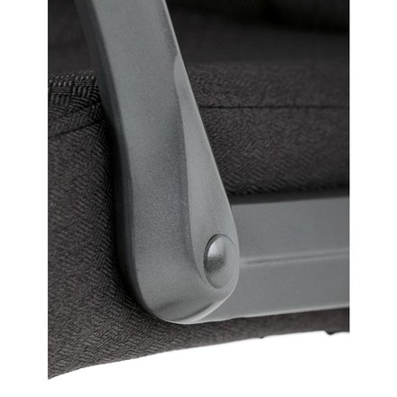 Kancelářské křeslo Autronic černá látka, šedý plastový kříž, kolečka na tvrdé podlahy (KA-C713 BK2) (30)