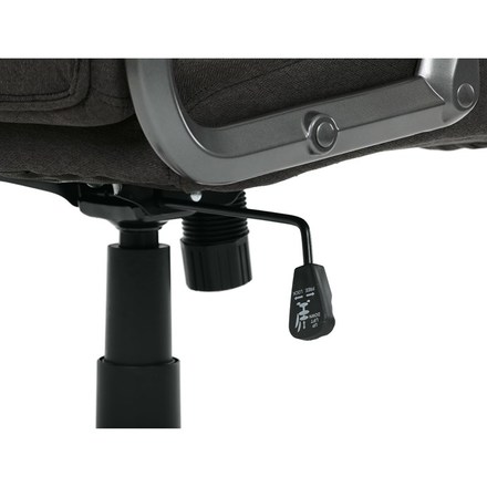 Kancelářské křeslo Autronic černá látka, šedý plastový kříž, kolečka na tvrdé podlahy (KA-C713 BK2) (39)