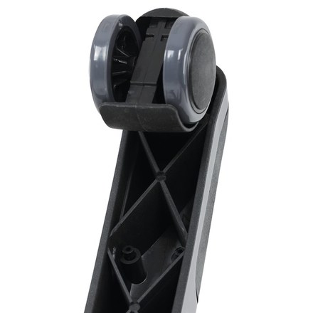 Kancelářské křeslo Autronic černá látka, šedý plastový kříž, kolečka na tvrdé podlahy (KA-C713 BK2) (45)