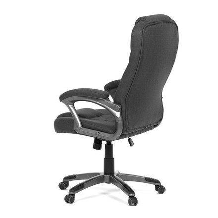 Kancelářské křeslo Autronic černá látka, šedý plastový kříž, kolečka na tvrdé podlahy (KA-C713 BK2) (5)