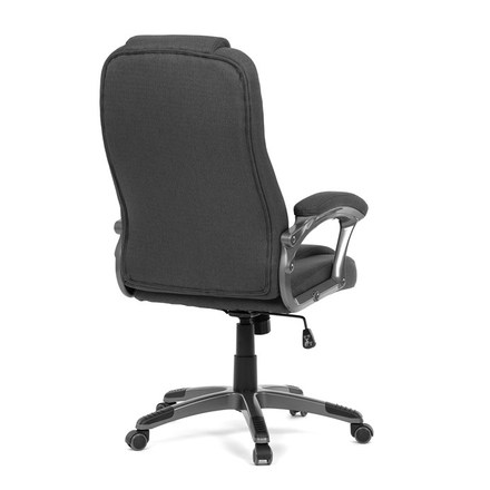 Kancelářské křeslo Autronic černá látka, šedý plastový kříž, kolečka na tvrdé podlahy (KA-C713 BK2) (8)